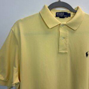 Vintage Polo PRL Ralph Lauren Yellow Polo Shirt Large